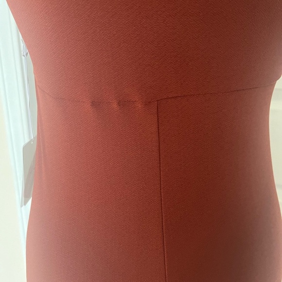 Forever 21 women’s v-neck midi dress with front split, burgundy size M - Picture 6 of 8